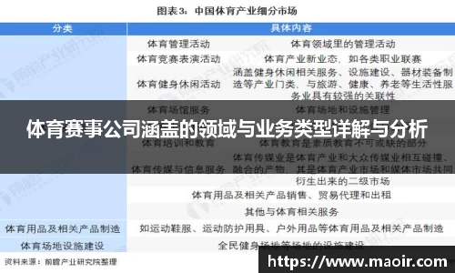 体育赛事公司涵盖的领域与业务类型详解与分析