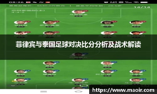 菲律宾与泰国足球对决比分分析及战术解读